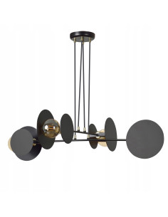 Lampa wisząca IDEA 4 E27 w czerni z regulacją - nowoczesne oświetlenie biurowe i do wnętrz prywatnych