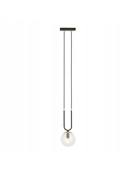 Lampa wisząca GLAM "U" - nowoczesna czarna z złotymi akcentami do eleganckich wnętrz