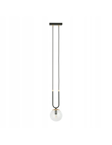 Lampa wisząca GLAM "U" - nowoczesna czarna z złotymi akcentami do eleganckich wnętrz