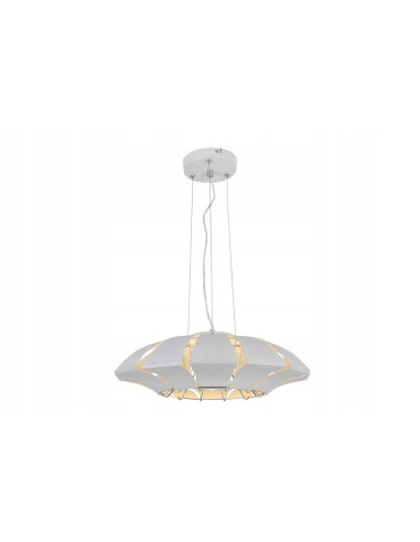 Lampa Tanui UFO - Nowoczesne oświetlenie w białym metalu, 3 punkty świetlne E14 do jadalni, kuchni i biura