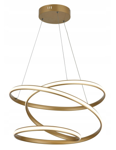 Lampa wisząca LED Rollercoaster w kolorze złotym, 50W, 4200 lumenów - nowoczesne oświetlenie do wnętrz