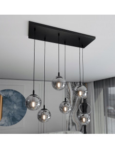 Lampa sufitowa COSMO z efektownymi kulami wodnymi – nowoczesne oświetlenie dla eleganckich wnętrz w różnych kolorach.