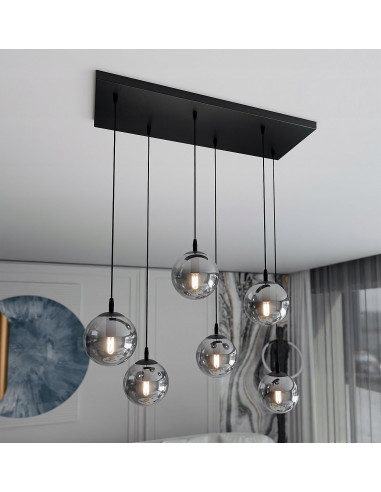 Lampa sufitowa COSMO z efektownymi kulami wodnymi – nowoczesne oświetlenie dla eleganckich wnętrz w różnych kolorach.