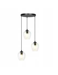 Lampa wisząca ISTAR 3 - nowoczesny design z czarnym wykończeniem i eleganckimi szklanymi kloszami do każdego wnętrza 2