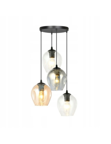 Lampa wisząca ISTAR 4 BL MIX - elegancka, wielokolorowa lampa do wysokich wnętrz, idealna do nowoczesnych aranżacji.
