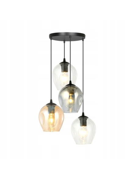 Lampa wisząca ISTAR 4 BL MIX - elegancka, wielokolorowa lampa do wysokich wnętrz, idealna do nowoczesnych aranżacji.