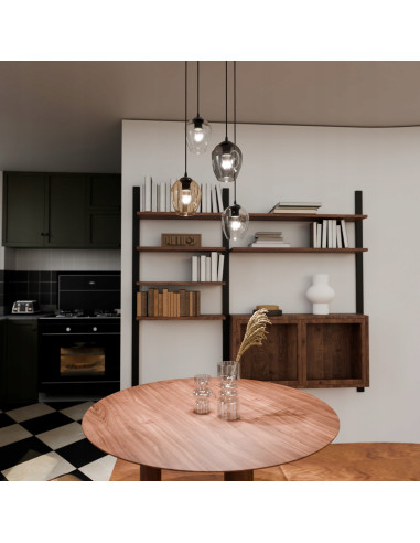 Lampa wisząca ISTAR 4 BL MIX - elegancka, wielokolorowa lampa do wysokich wnętrz, idealna do nowoczesnych aranżacji.