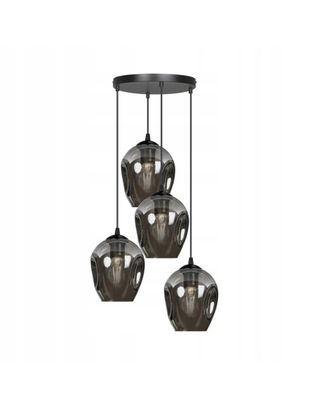 Lampa sufitowa ISTAR 4 BL z nowoczesnymi szklanymi kloszami do jadalni - elegancka i funkcjonalna na każdą przestrzeń