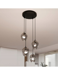 Lampa sufitowa ISTAR 4 BL z nowoczesnymi szklanymi kloszami do jadalni - elegancka i funkcjonalna na każdą przestrzeń 2