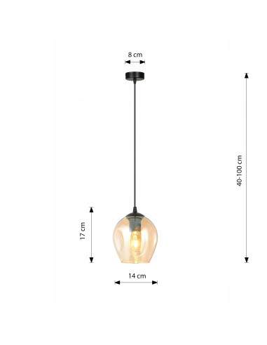 Lampa wisząca ISTAR 1 BL – minimalistyczna elegancja z przezroczystym kloszem do jadalni i kuchni