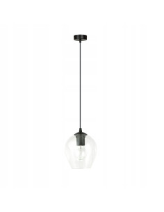 Lampa wisząca ISTAR 1 E27 w czarnej i przezroczystej szklanej kopule – minimalistyczny design do każdego wnętrza 2