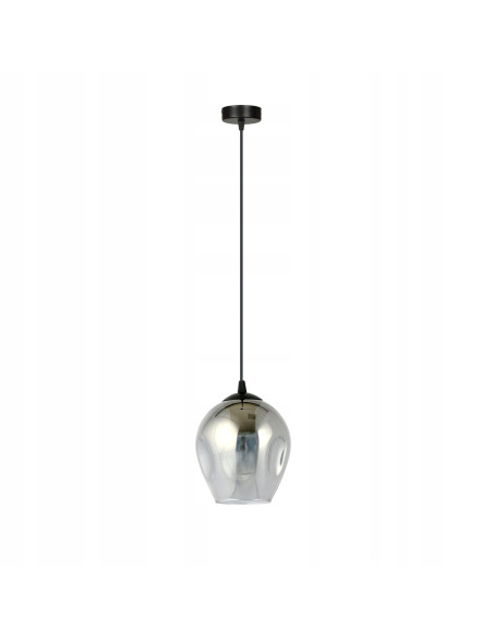 Lampa sufitowa ISTAR 1 BL - grafitowa, minimalistyczna, metalowo-szklana, E27 15W do kuchni i jadalni