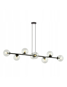 Lampa sufitowa Emibig Rossi 8 BL – minimalistyczna elegancja z transparentnymi kulami do każdego wnętrza.