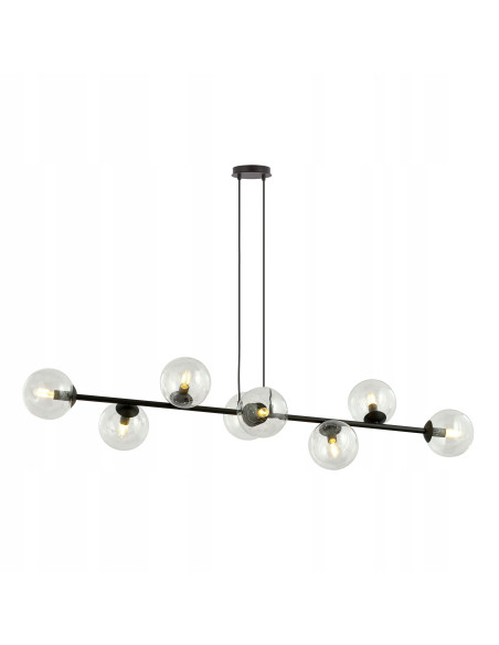 Lampa sufitowa Emibig Rossi 8 BL – minimalistyczna elegancja z transparentnymi kulami do każdego wnętrza.