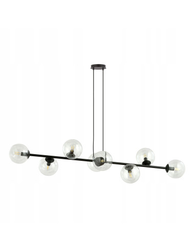 Lampa sufitowa Emibig Rossi 8 BL – minimalistyczna elegancja z transparentnymi kulami do każdego wnętrza.