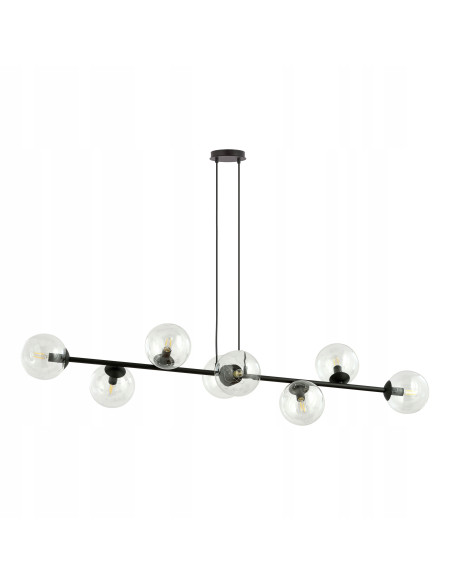 Lampa sufitowa Emibig Rossi 8 BL – minimalistyczna elegancja z transparentnymi kulami do każdego wnętrza.