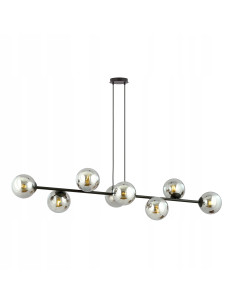 Lampa Wisząca ROSSI 8 BL - Elegancka, Grafitowa, Szklane Kule, 8 Źródeł Światła do Biura, Salonu i Jadalni 2