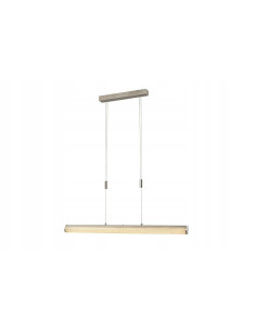 Lampa LED Sonox w szaro-bezbarwnej, kryształowej, nowoczesnej belce do jadalni i salonu 160 cm