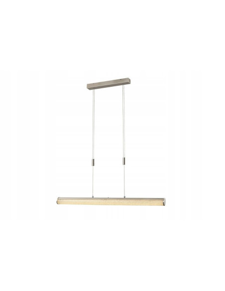 Lampa LED Sonox w szaro-bezbarwnej, kryształowej, nowoczesnej belce do jadalni i salonu 160 cm