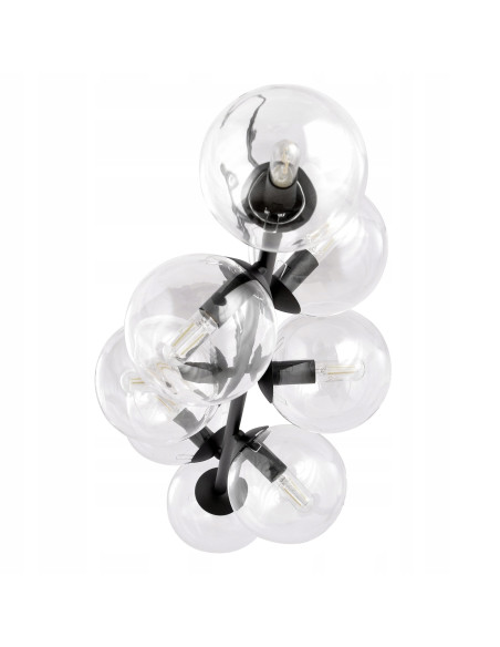 Lampa sufitowa Emibig Rossi 8 BL – minimalistyczna elegancja z transparentnymi kulami do każdego wnętrza.