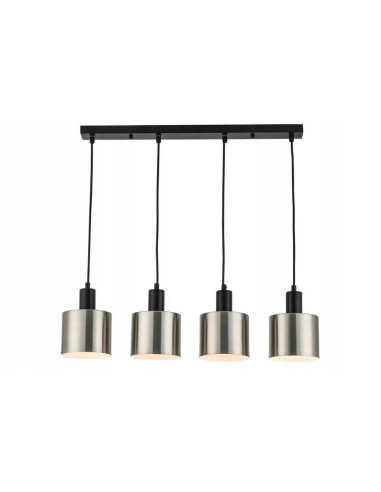 Elegancka lampa wisząca Nulla z 4 satynowymi kloszami - idealna do kuchni i jadalni, styl i funkcjonalność w jednym.