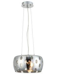 Lampa sufitowa Kilia w chromie z designerskim kloszem – nowoczesne oświetlenie do eleganckich wnętrz