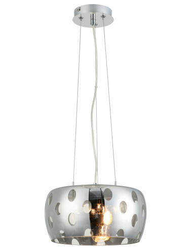 Lampa sufitowa Kilia w chromie z designerskim kloszem – nowoczesne oświetlenie do eleganckich wnętrz