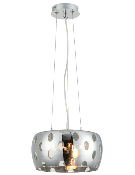 Lampa sufitowa Kilia w chromie z designerskim kloszem – nowoczesne oświetlenie do eleganckich wnętrz