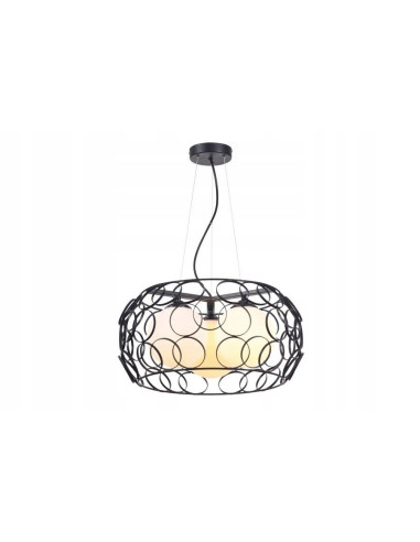 Lampa wisząca Coolio z metalowym wykończeniem i białymi kloszami – elegancka ozdoba do każdego wnętrza