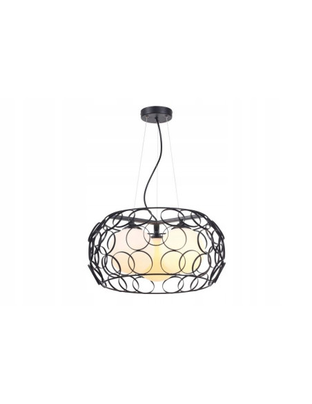 Lampa wisząca Coolio z metalowym wykończeniem i białymi kloszami – elegancka ozdoba do każdego wnętrza