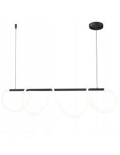 Stylowa lampa wisząca LED FANTASIA w czarnym kolorze - eleganckie oświetlenie do jadalni, biura i salonu