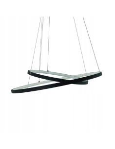 Nowoczesna Lampa LED PEORIA z Pilotem - Elegancka Podwójna Lampa w Czarnej Obudowie do Salonu i Jadalni 2