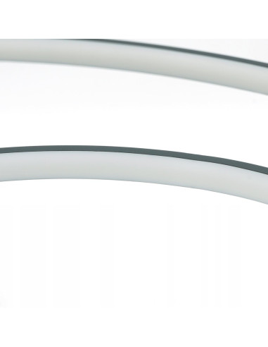 Nowoczesna Lampa LED PEORIA z Pilotem - Elegancka Podwójna Lampa w Czarnej Obudowie do Salonu i Jadalni