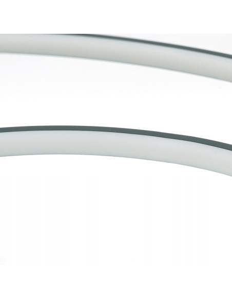 Nowoczesna Lampa LED PEORIA z Pilotem - Elegancka Podwójna Lampa w Czarnej Obudowie do Salonu i Jadalni