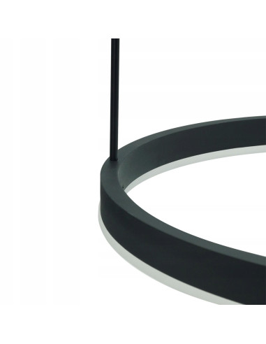 Lampa wisząca LED JOLIETA 3P, czarna, z regulacją barwy, nowoczesny design do biura i salonu