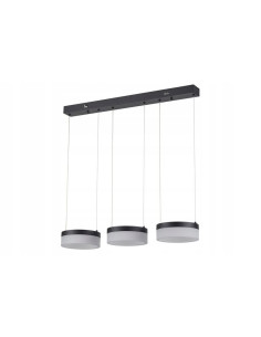 Nowoczesna lampa wisząca LED RING 3-punktowa czarna, styl skandynawski, 100cm, 1500 lumenów do jadalni i salonu