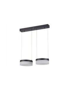 Nowoczesny żyrandol LED Nicki w czerni - eleganckie oświetlenie do biura, jadalni i salonu z okrągłymi detalami 2