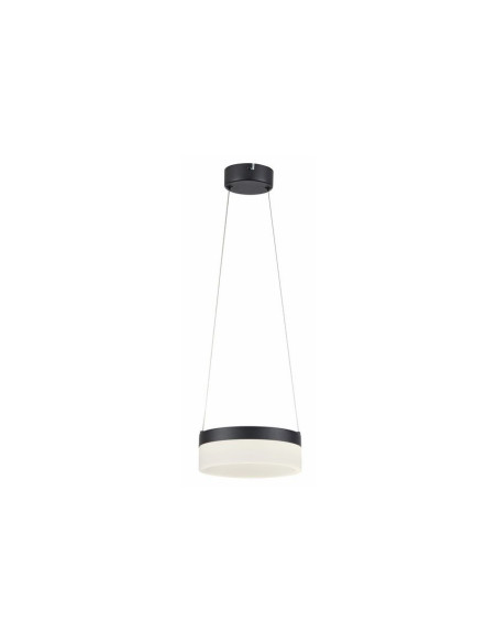 Lampa LED RING w kolorze czarnym - elegancki dodatek do nowoczesnych wnętrz: salon, sypialnia, biuro, jadalnia.