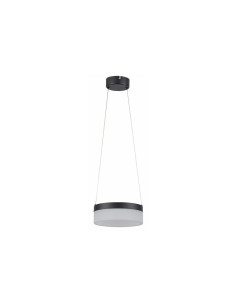 Lampa LED RING w kolorze czarnym - elegancki dodatek do nowoczesnych wnętrz: salon, sypialnia, biuro, jadalnia. 2