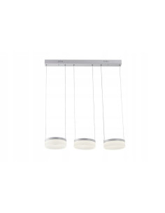 Lampa wisząca LED RING szara, 3-punktowa, nowoczesna do kuchni i biura, kolekcja Nicki, Reality.