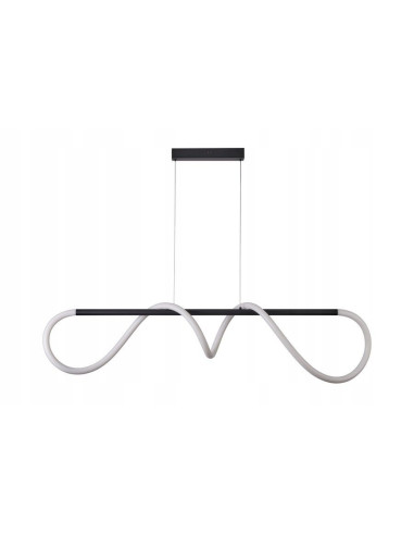 Lampa LED Savanah wąż - minimalistyczna czarna lampa do salonu i dużych pomieszczeń, nowoczesny styl i elegancja