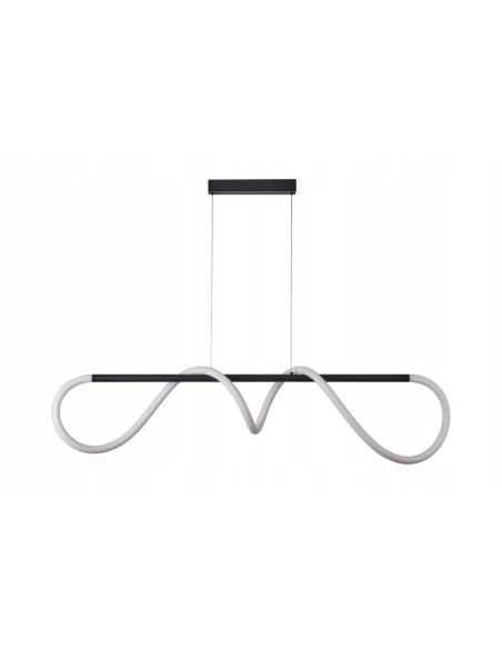 Lampa LED Savanah wąż - minimalistyczna czarna lampa do salonu i dużych pomieszczeń, nowoczesny styl i elegancja