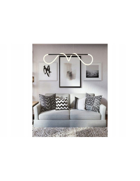 Lampa LED Savanah wąż - minimalistyczna czarna lampa do salonu i dużych pomieszczeń, nowoczesny styl i elegancja