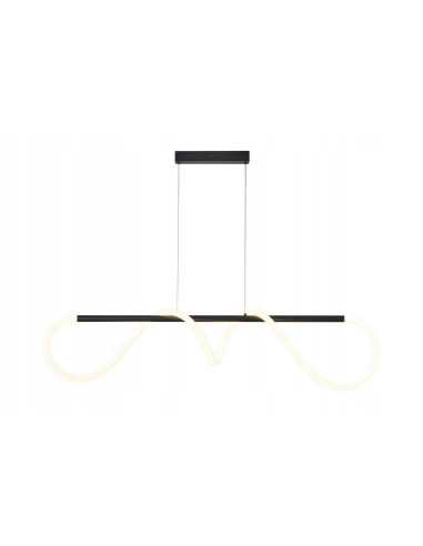 Lampa LED Savanah wąż - minimalistyczna czarna lampa do salonu i dużych pomieszczeń, nowoczesny styl i elegancja