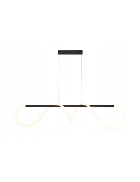 Lampa LED Savanah wąż - minimalistyczna czarna lampa do salonu i dużych pomieszczeń, nowoczesny styl i elegancja
