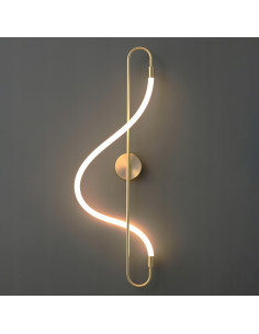 Lampa ścienna ESSA LED - elegancki kinkiet w złotym wykończeniu, 9W, 3000K, idealny do nowoczesnych wnętrz