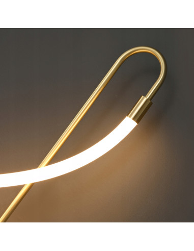 Lampa ścienna ESSA LED - elegancki kinkiet w złotym wykończeniu, 9W, 3000K, idealny do nowoczesnych wnętrz
