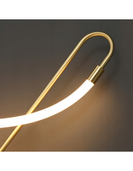 Lampa ścienna ESSA LED - elegancki kinkiet w złotym wykończeniu, 9W, 3000K, idealny do nowoczesnych wnętrz