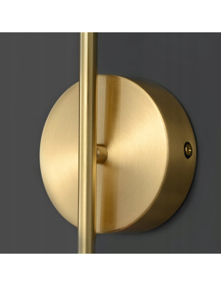 Lampa ścienna ESSA LED - elegancki kinkiet w złotym wykończeniu, 9W, 3000K, idealny do nowoczesnych wnętrz