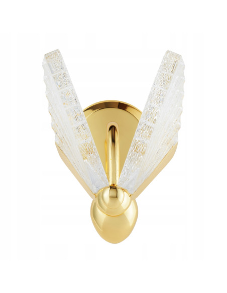 Kinkiet BEE LED - Luksusowa lampa ścienna w stylu glamour, metalowo-akrylowy design, idealna do sypialni i biura.